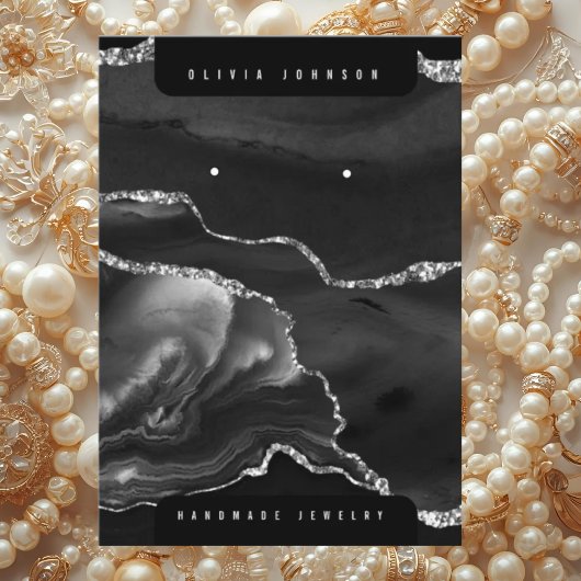 Visite Carte de Présentation de Bijoux en Marbre d'Agate