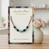 Visite Carte de Présentation de Bijoux en Marbre Pailleté