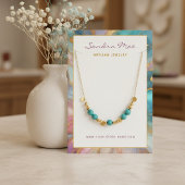 Visite Carte de Présentation de Bijoux en Marbre Pailleté