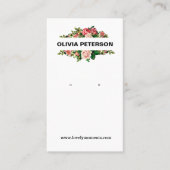 Visite carte de présentation de bijoux fleurs romantiques (Devant)