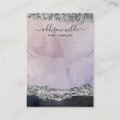 Visite Carte de présentation de bijoux moderne argent noi (Devant)