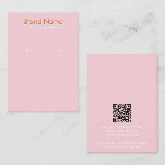 Visite Carte de présentation de bijoux moderne minimalist (Devant / Derrière)