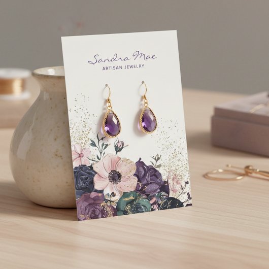 Visite Carte de Présentation de Bijoux Pailletée Or avec