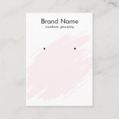 Visite Carte de présentation de bijoux rose aquarelle mod (Devant)