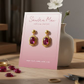 Visite Carte de Présentation de Bijoux Rose Poussiéreuse 