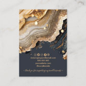 Visite Carte de présentation de boucle d'oreille en agate (Dos)
