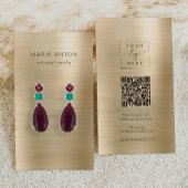 Visite Carte de présentation de boucles d'oreilles à code