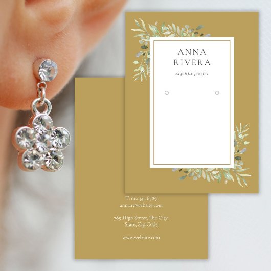 Visite Carte de présentation de boucles d'oreilles à feui