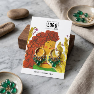 Visite Carte de présentation de boucles d'oreilles avec l