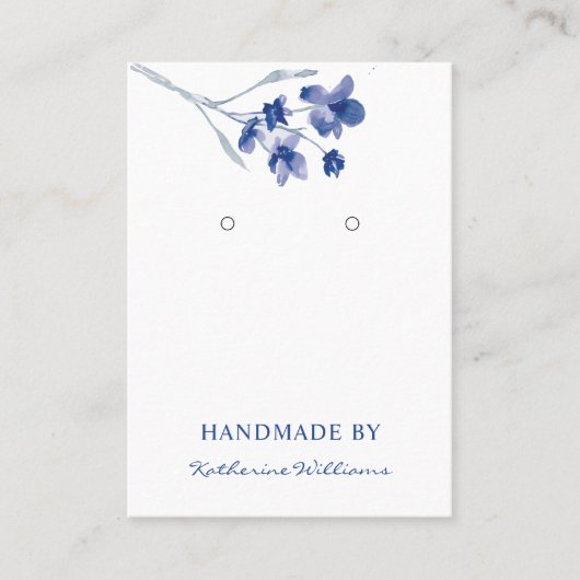 Visite Carte de présentation de boucles d'oreilles Bleu F (Devant)