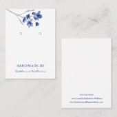 Visite Carte de présentation de boucles d'oreilles Bleu F (Devant / Derrière)