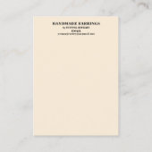 Visite Carte de Présentation de Boucles d'Oreilles en Den (Dos)