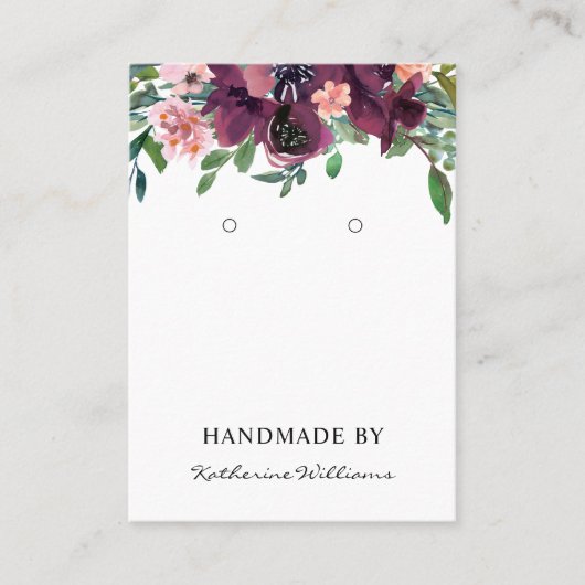 Visite Carte de Présentation de Boucles d'Oreilles | Flor (Devant)