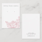 Visite Carte de Présentation de Boucles d'Oreilles Floral (Devant / Derrière)