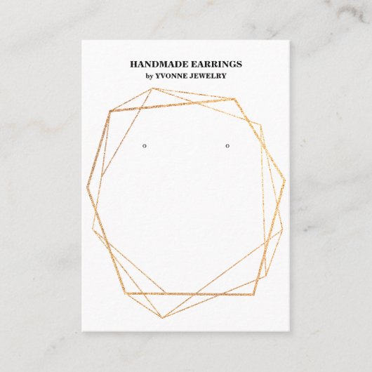 Visite Carte de Présentation de Boucles d'Oreilles Géomét (Devant)