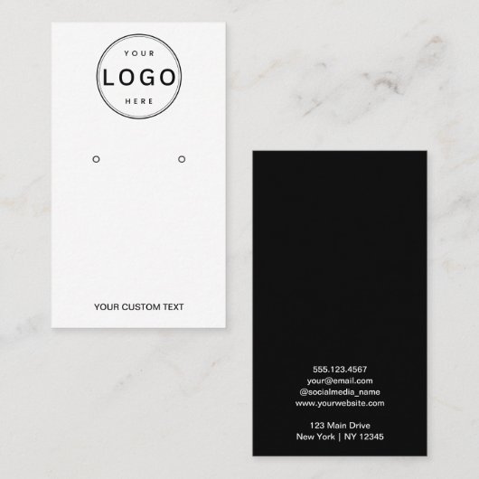 Visite Carte de Présentation de Boucles d'Oreilles Logo C (Devant / Derrière)