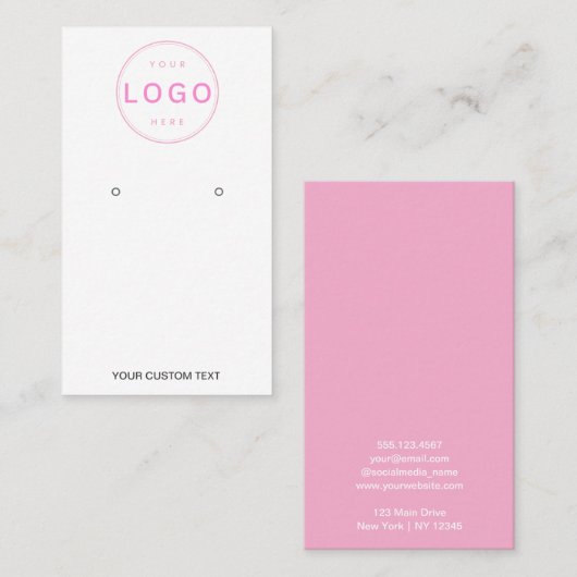 Visite Carte de Présentation de Boucles d'Oreilles Logo C (Devant / Derrière)