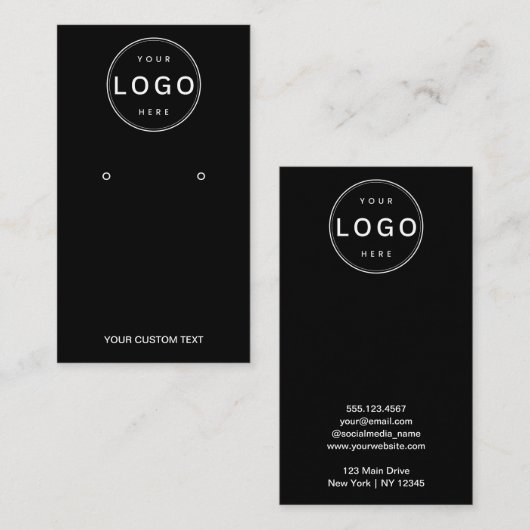 Visite Carte de Présentation de Boucles d'Oreilles Logo C (Devant / Derrière)