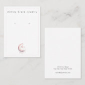 Visite Carte de présentation de boucles d'oreilles Lune R (Devant / Derrière)