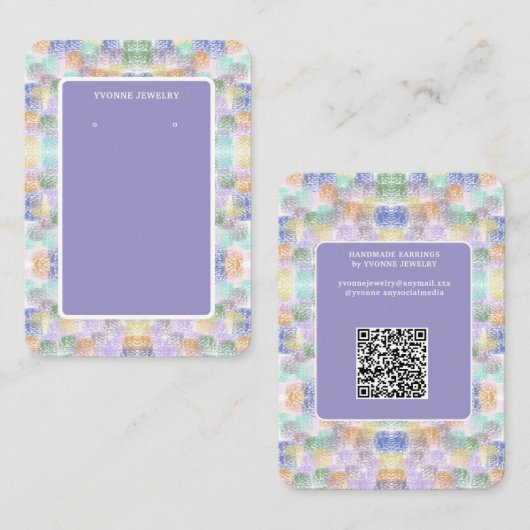Visite Carte de Présentation de Boucles d'Oreilles Modern (Devant / Derrière)