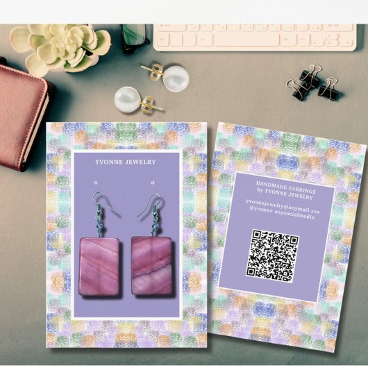 Visite Carte de Présentation de Boucles d'Oreilles Modern