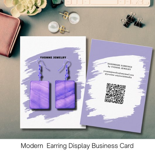 Visite Carte de Présentation de Boucles d'Oreilles Modern