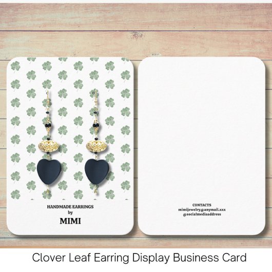 Visite Carte de Présentation de Boucles d'Oreilles Modern