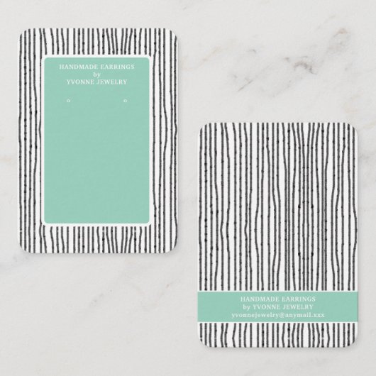 Visite Carte de Présentation de Boucles d'Oreilles Modern (Devant / Derrière)