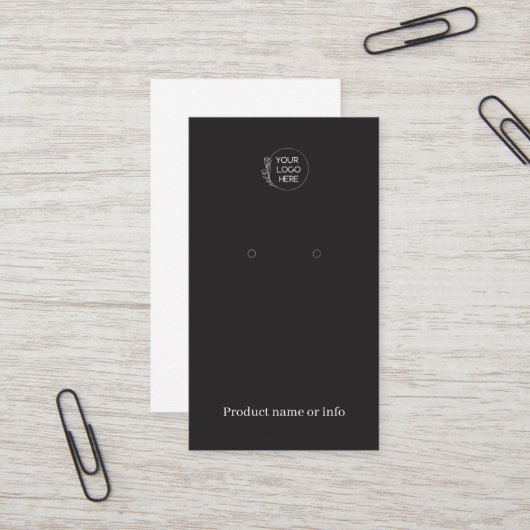 Visite Carte de Présentation de Boucles d'Oreilles | Prés (Devant/Arrière en situation)