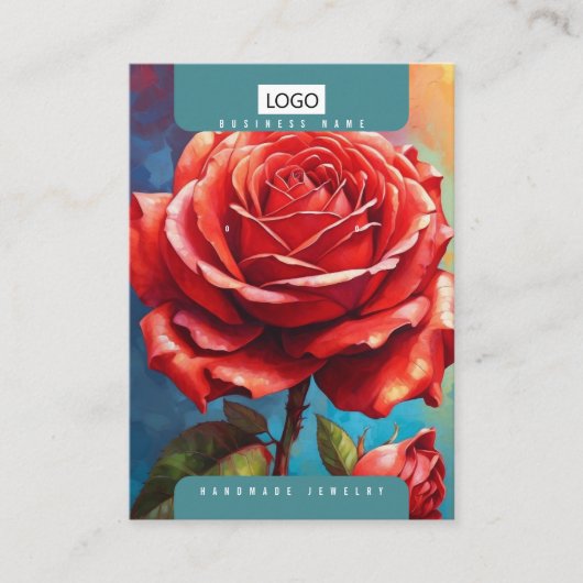 Visite Carte de présentation de boucles d'oreilles Roses (Devant)