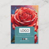 Visite Carte de présentation de boucles d'oreilles Roses (Dos)