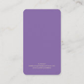 Visite Carte de Présentation de Boucles d'Oreilles Violet (Dos)