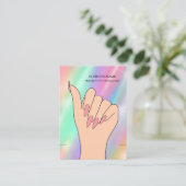 Visite Carte de Présentation de Bracelet Pastel Holograph (Debout devant)