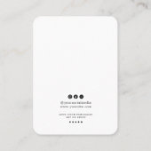 Visite Carte de présentation de collier à logo minimalist (Dos)