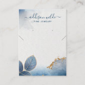Visite Carte de présentation de collier aux feuilles aqua (Devant)
