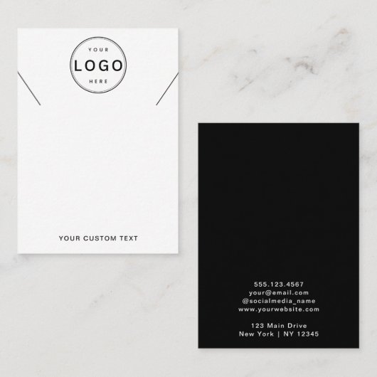 Visite Carte de présentation de collier Logo Carte de pré (Devant / Derrière)