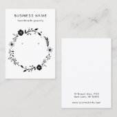 Visite Carte de présentation de couronne florale rustique (Devant / Derrière)