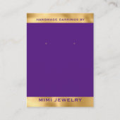 Visite Carte de Présentation de Luxe pour Boucles d'Oreil (Devant)