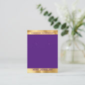 Visite Carte de Présentation de Luxe pour Boucles d'Oreil (Debout devant)