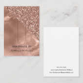 Visite Carte de présentation de pince à cheveux | Rose do (Devant / Derrière)