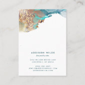 Visite Carte de Présentation de Porte-Clés à Encre Bleue  (Dos)