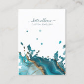 Visite Carte de présentation d'earring en agate sarcelle  (Devant)