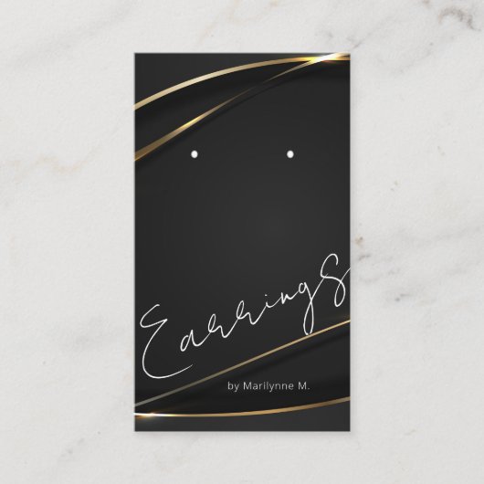 Visite Carte de Présentation Élégante pour Boucles d'Orei (Devant)