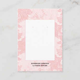 Visite Carte de Présentation en Dentelle Rose pour Boucle