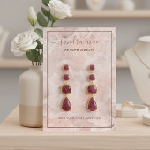 Visite Carte de présentation en marbre rose corail rosé