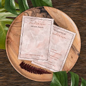 Visite Carte de présentation en marbre rose corail rosé