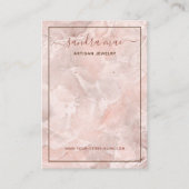 Visite Carte de présentation en marbre rose corail rosé (Devant)