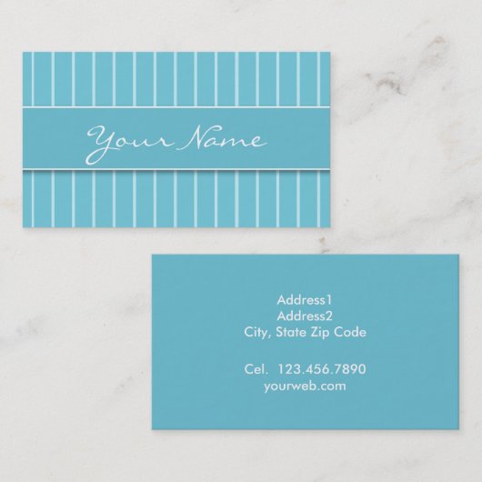 Visite Carte de Présentation - Lignes Bleues (Devant / Derrière)