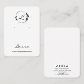 Visite Carte de présentation moderne pour boucles d'oreil (Devant / Derrière)