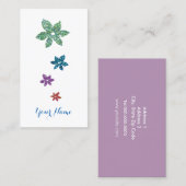 Visite Carte de Présentation Personnaliserable - Floral (Devant / Derrière)